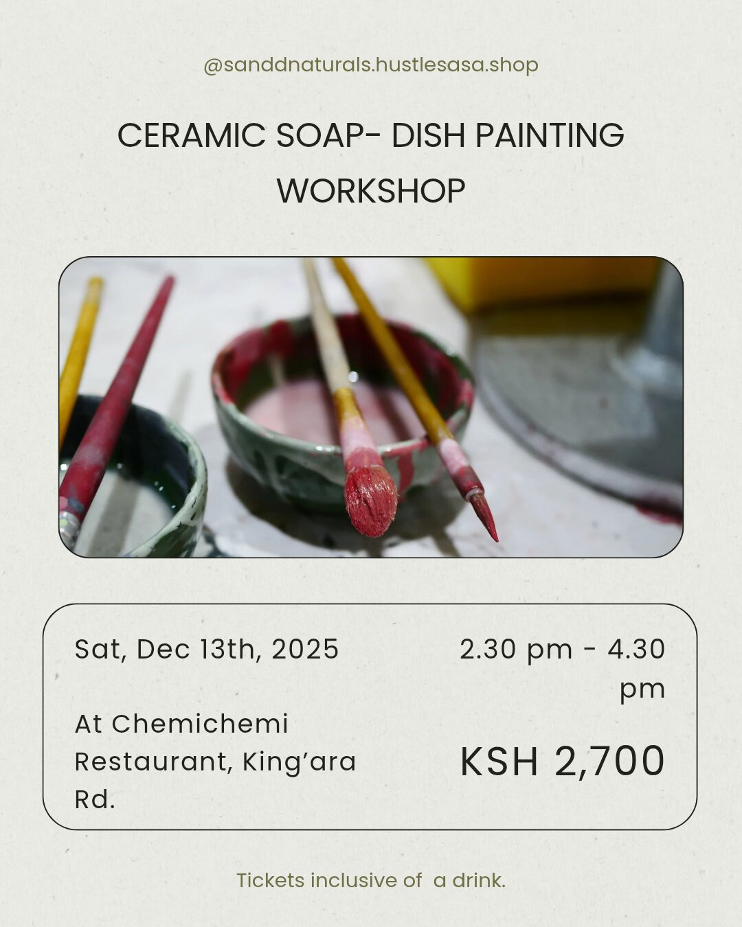 Ceramic Soap Dish Painting Workshop