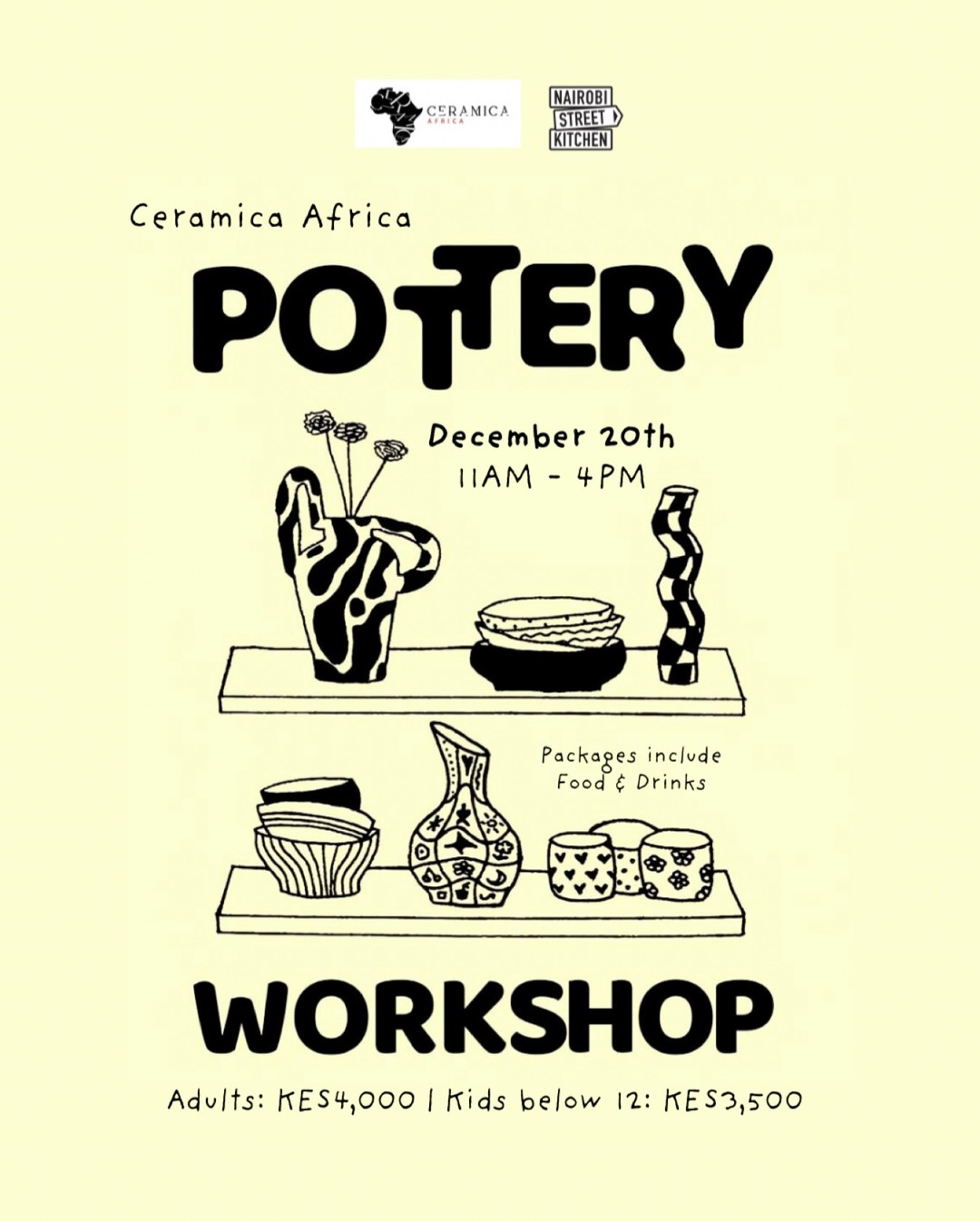 Pottery Workshop & Brunch • Ceramica Africa