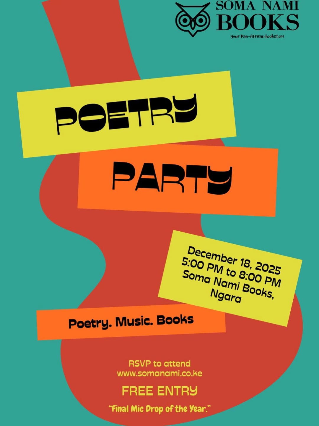 Soma Nami Poetry Party • Open Mic Session