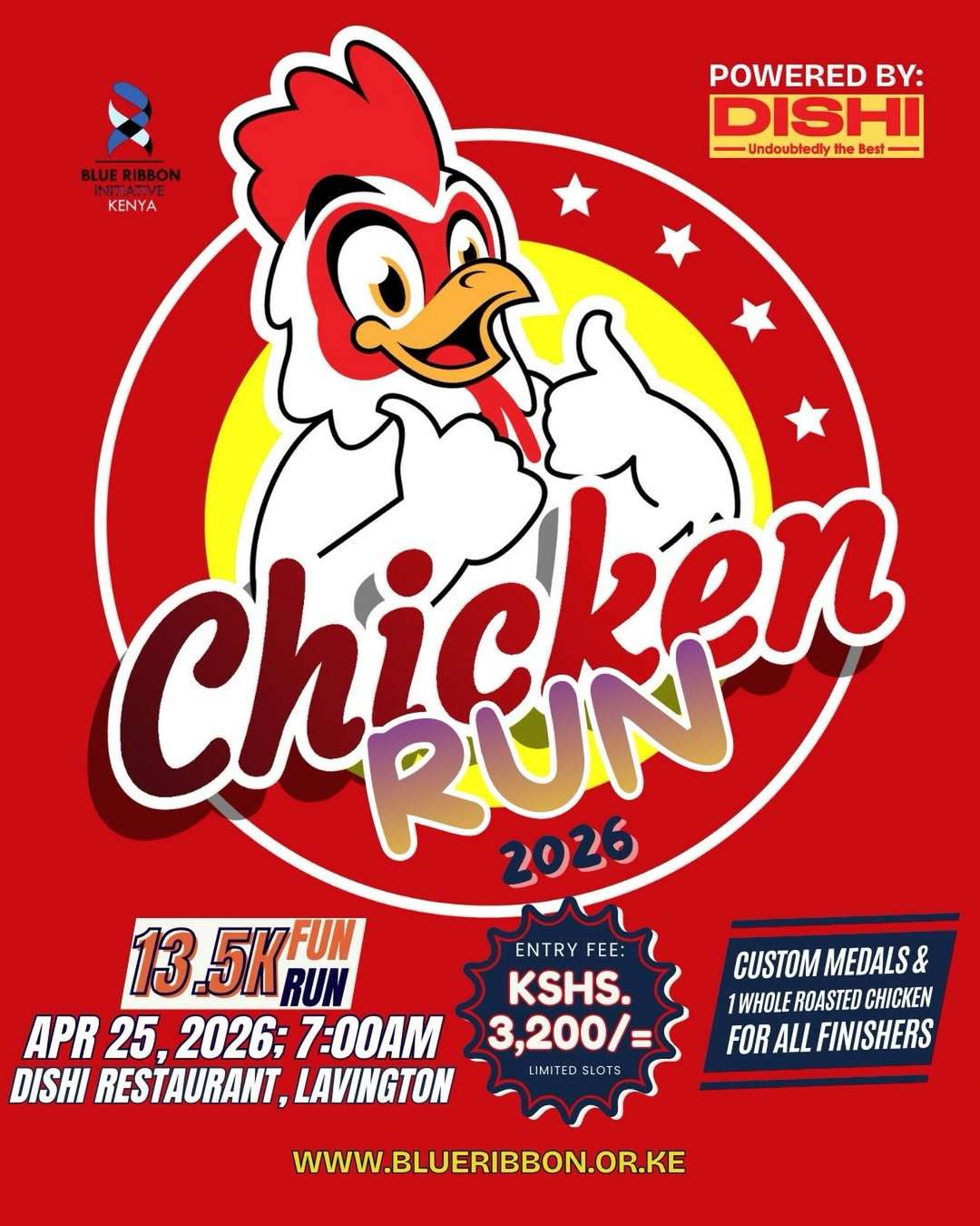 Tickets | Blue Ribbon Chicken Run 2026 • 13.5K Fun Run - Nairobi Events ...