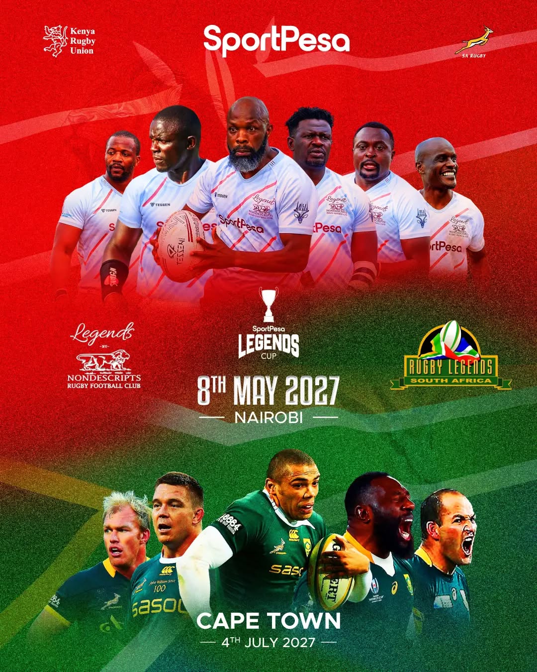 SportPesa Legends Rugby Cup • Legends KE x Rugby Legends SA