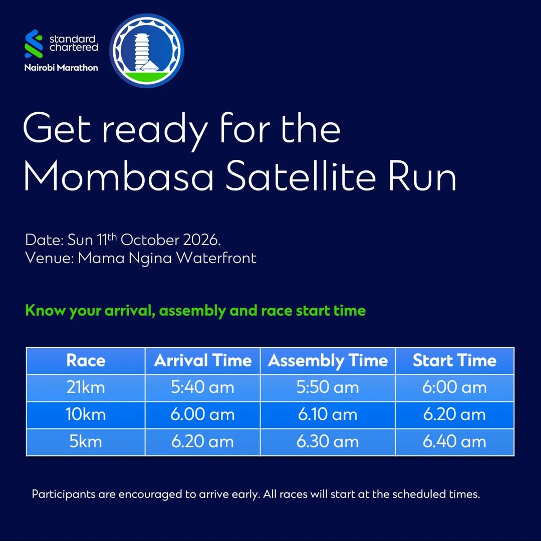 Standard Chartered Nairobi Marathon 2026 • Mombasa Satellite Run