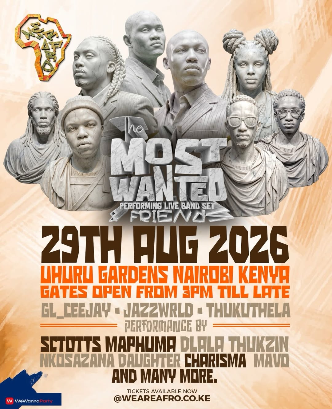 We"R Afro TheMostWanted & Friends Africa Live Tour • GL Ceejay, Thukuthela, Jazzwrld, Scotts Maphuma, Dlala Thukzin, Nkosazanah Daughter, Mavoswago, Charisma LIVE